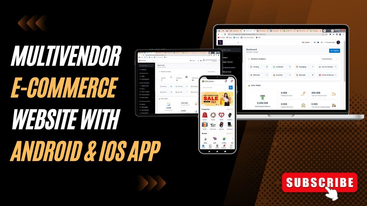 E-Commmerce Website With Android & IOS APP (Multi Vendor)